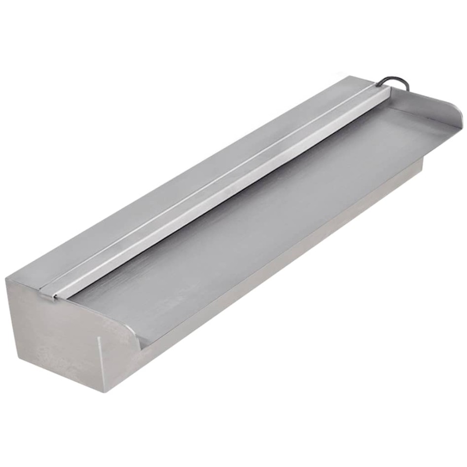Fuente cascada rectangular LED piscina acero inoxidable 45
