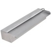 Fuente cascada rectangular LED piscina acero inoxidable 45 cm