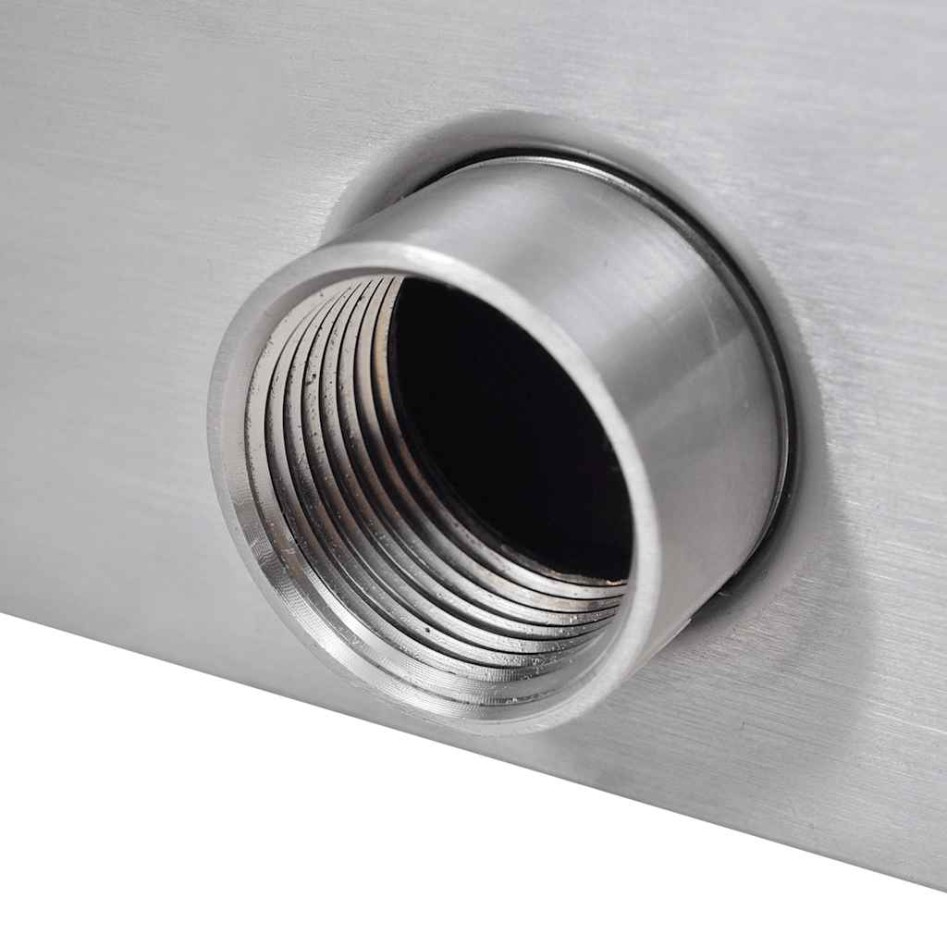 Fuente cascada rectangular LED piscina acero inoxidable 45