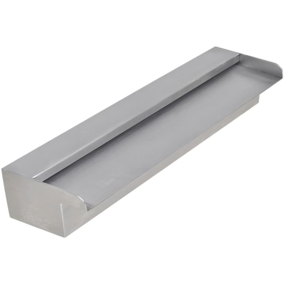 Fuente cascada rectangular piscina acero inoxidable 45
