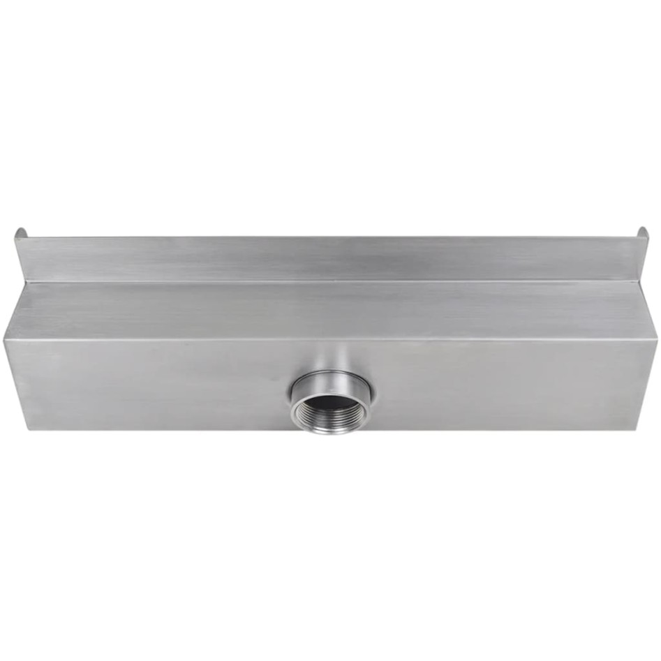 Fuente cascada rectangular piscina acero inoxidable 45