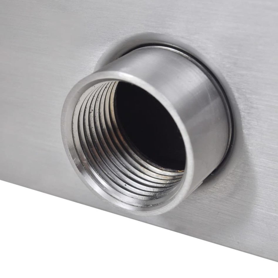 Fuente cascada rectangular piscina acero inoxidable 45