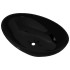 Lavabo ovalado de cerámica negro 40x33