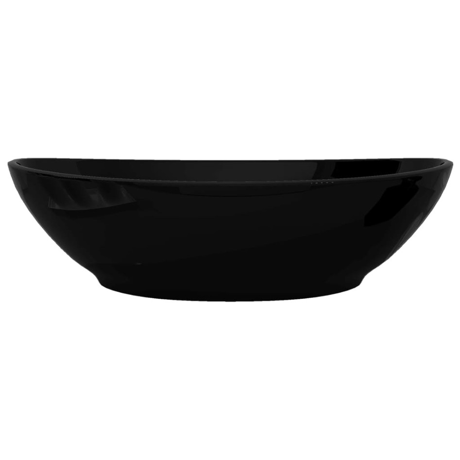 Lavabo ovalado de cerámica negro 40x33