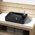 Lavabo de cerámica con agujero para grifo