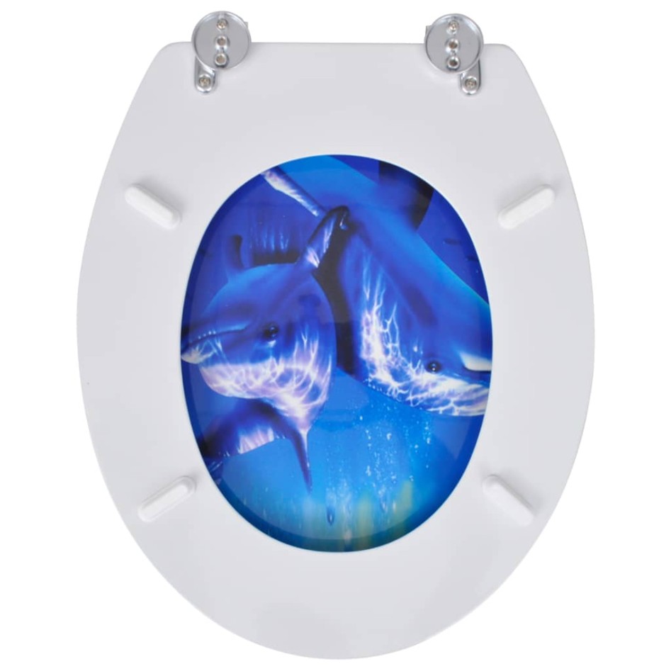 Asientos de inodoro con tapas 2 uds MDF