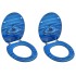 Asientos de inodoro con tapa 2 uds MDF azul diseño gota de