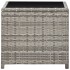 Mesa de centro de ratán sintético y vidrio gris 45x45x40