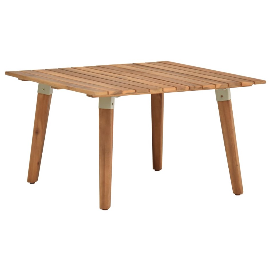 Mesa de centro de jardín madera maciza de acacia 60x60x36