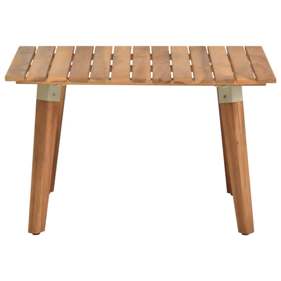 Mesa de centro de jardín madera maciza de acacia 60x60x36