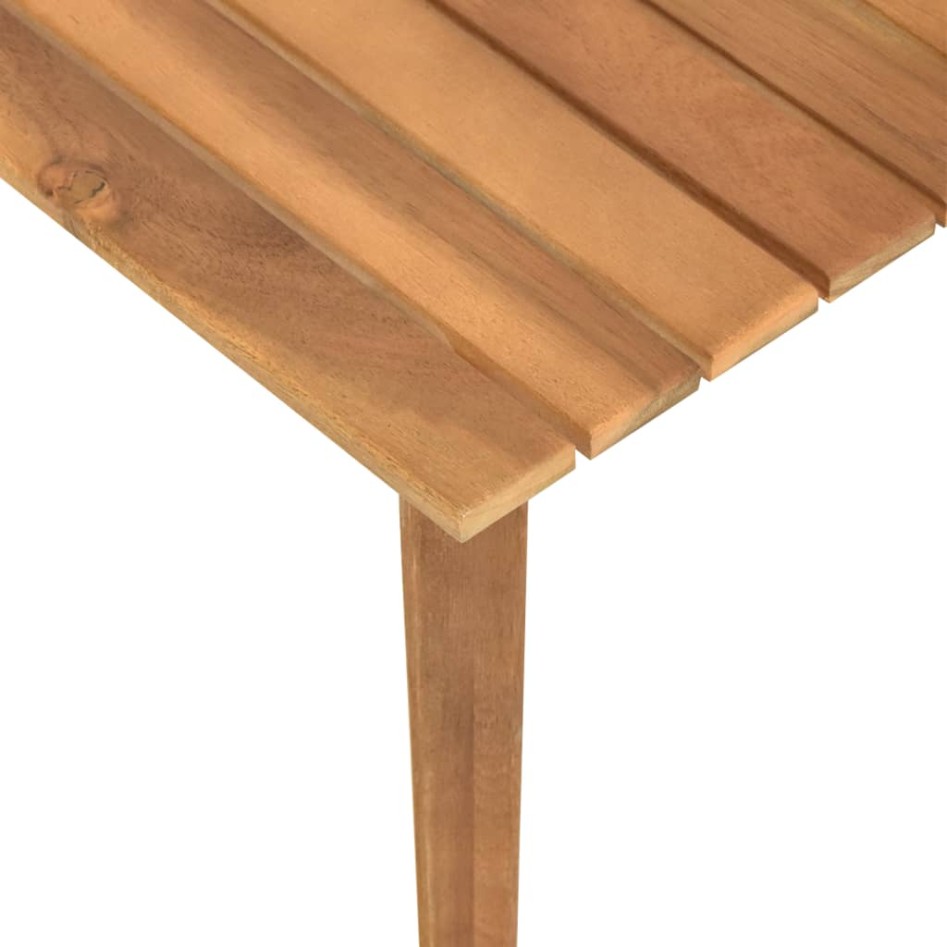 Mesa de centro de jardín madera maciza de acacia 60x60x36