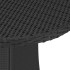 Mesa de jardín ratán sintético negro 70x70x73
