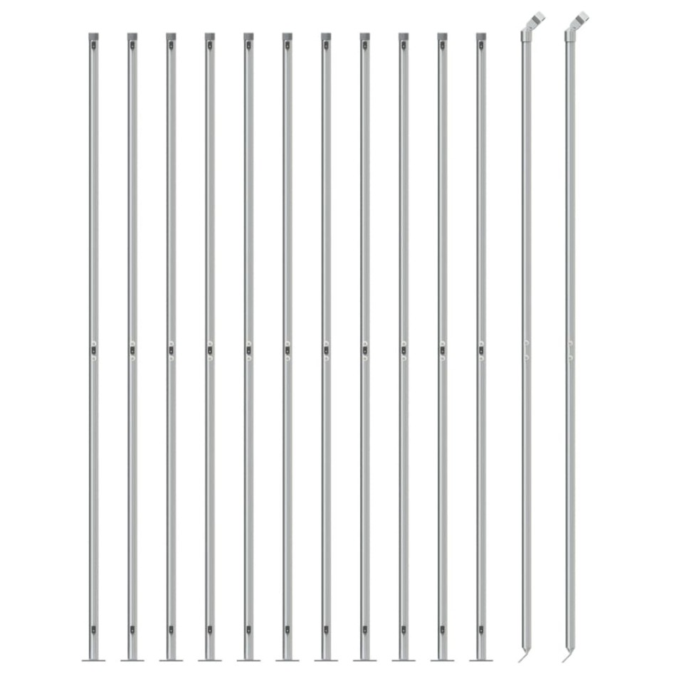 Cerca de alambre con brida plateada 1,6x25