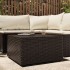 Mesa de centro jardín cuadrada ratán PE marrón 50x50x30