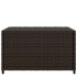 Mesa de centro jardín cuadrada ratán PE marrón 50x50x30
