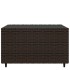 Mesa de centro jardín cuadrada ratán PE marrón 50x50x30