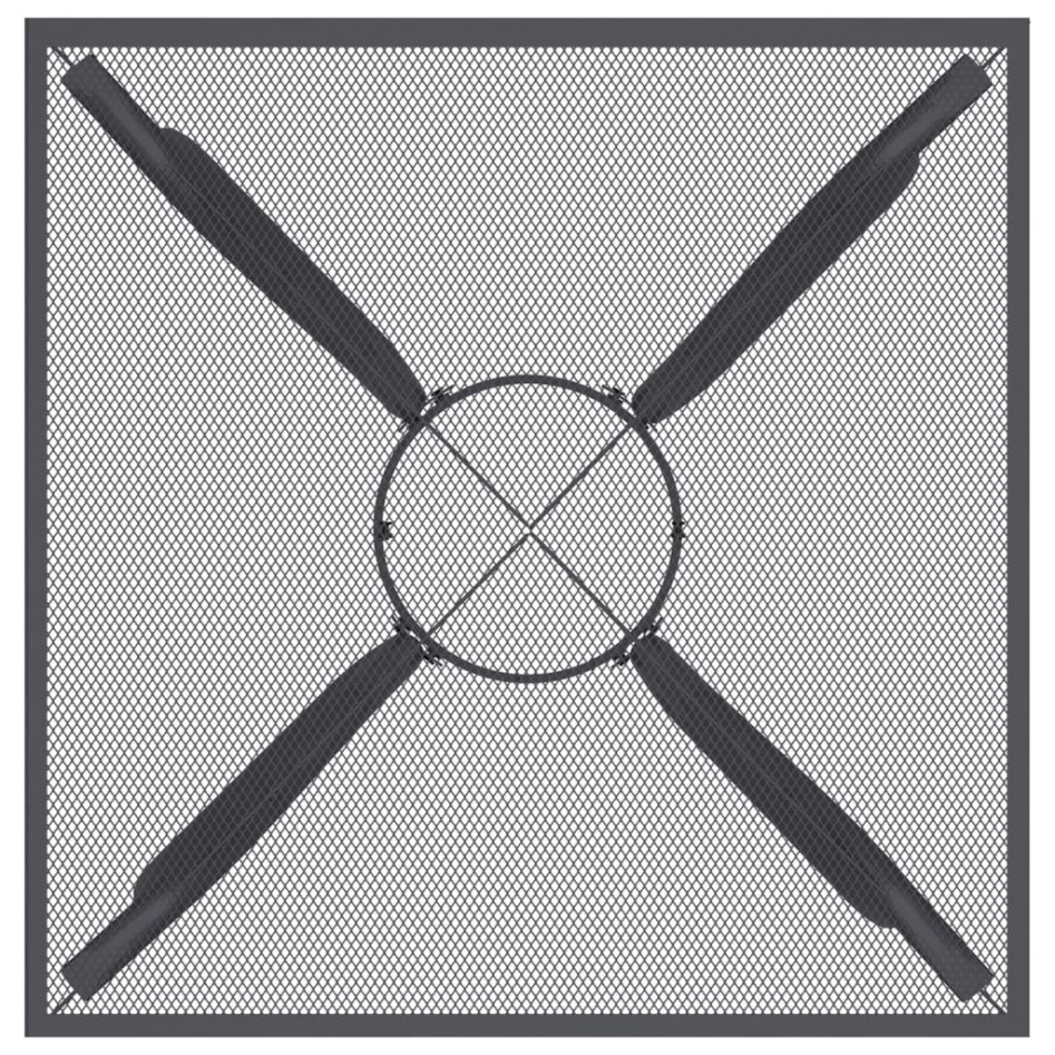 Mesa de jardín de malla de acero gris antracita 50x50x72