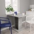 Mesa de comedor madera contrachapada gris hormigón 80x80x75