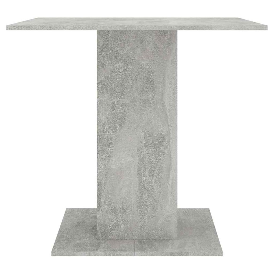 Mesa de comedor madera contrachapada gris hormigón 80x80x75
