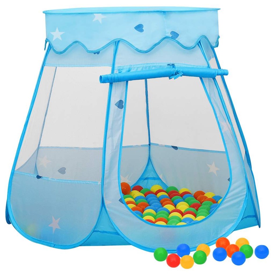 Tienda de juegos para niños con 250 bolas azul 102x102x82