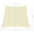 Toldo de vela trapezoidal de tela oxford color crema 3/5x4