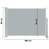 Toldo lateral retráctil de jardín gris 80x300