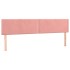 Cabeceros 2 unidades de terciopelo rosa 80x5x78/88