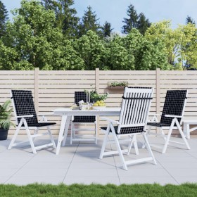 Cojines para sillas de respaldo alto 4 uds tela negra a