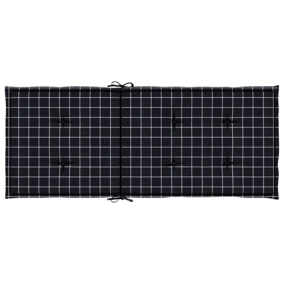 Cojines para sillas de respaldo alto 4 uds tela negra a