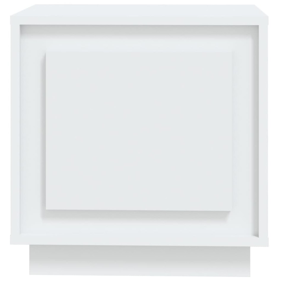 Mesitas de noche 2 uds madera contrachapada blanco 44x35x45