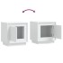 Mesitas de noche 2 uds madera contrachapada blanco 44x35x45