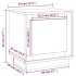 Mesitas de noche 2 uds madera contrachapada blanco 44x35x45
