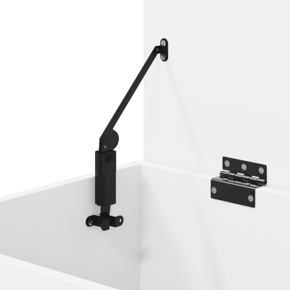 Baúl de almacenamiento madera contrachapada blanco 84x42x46