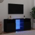 Mueble de TV con luces LED negro 120x30x50