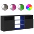 Mueble de TV con luces LED negro 120x30x50