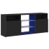 Mueble de TV con luces LED negro 120x30x50