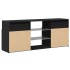 Mueble de TV con luces LED negro 120x30x50