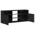 Mueble de TV con luces LED negro 120x30x50
