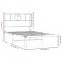 Estructura cama sin colchón con cabecero metal negro 100x200