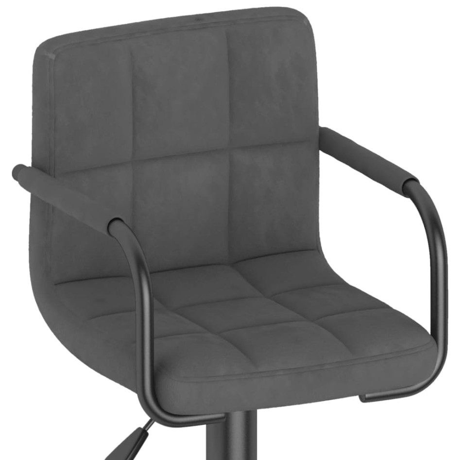 Taburete de cocina de terciopelo gris