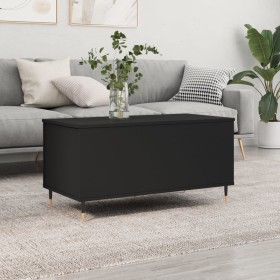 Mesa de centro madera contrachapada negro 90x44,5x45