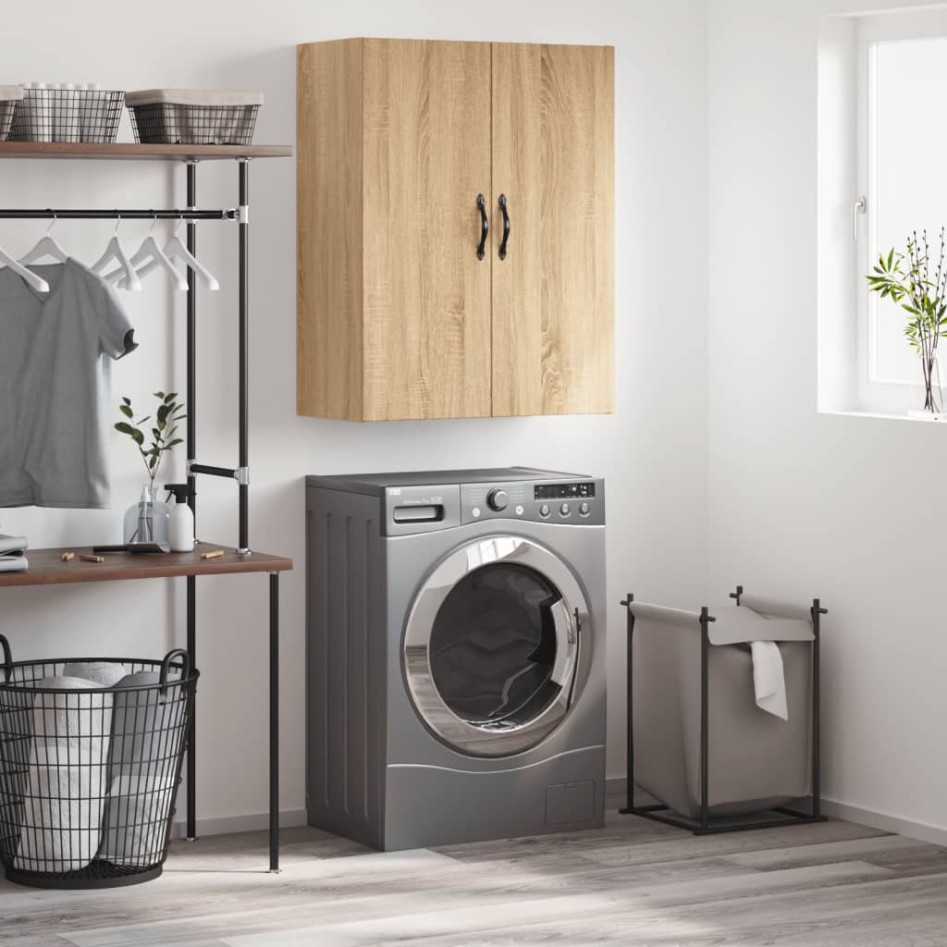 Armario de pared madera ingeniería roble Sonoma 69,5x34x90