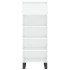 Mueble zapatero madera contrachapada blanco brillo 40x36x105