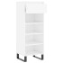 Mueble zapatero madera contrachapada blanco brillo 40x36x105