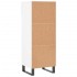 Mueble zapatero madera contrachapada blanco brillo 40x36x105