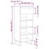 Mueble zapatero madera contrachapada blanco brillo 40x36x105