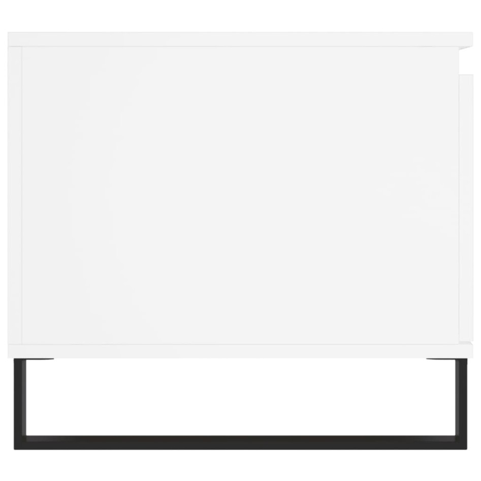 Mesa de centro madera contrachapada blanco 100x50x45