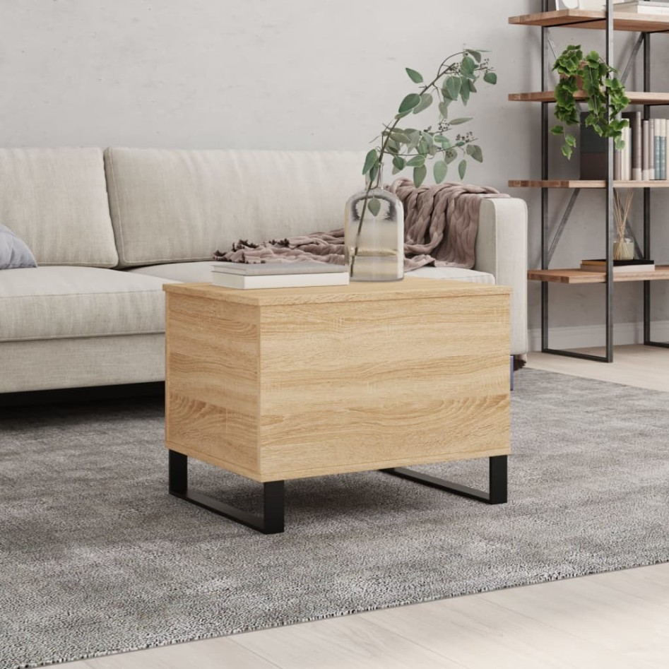 Mesa de centro madera contrachapada roble Sonoma 60x44,5x45