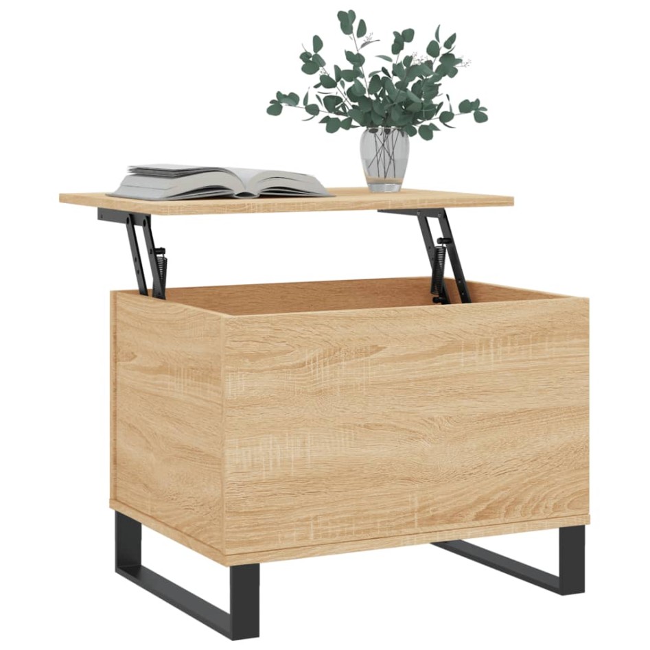 Mesa de centro madera contrachapada roble Sonoma 60x44,5x45
