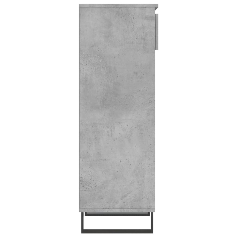 Mueble zapatero madera contrachapada gris hormigón 40x36x105